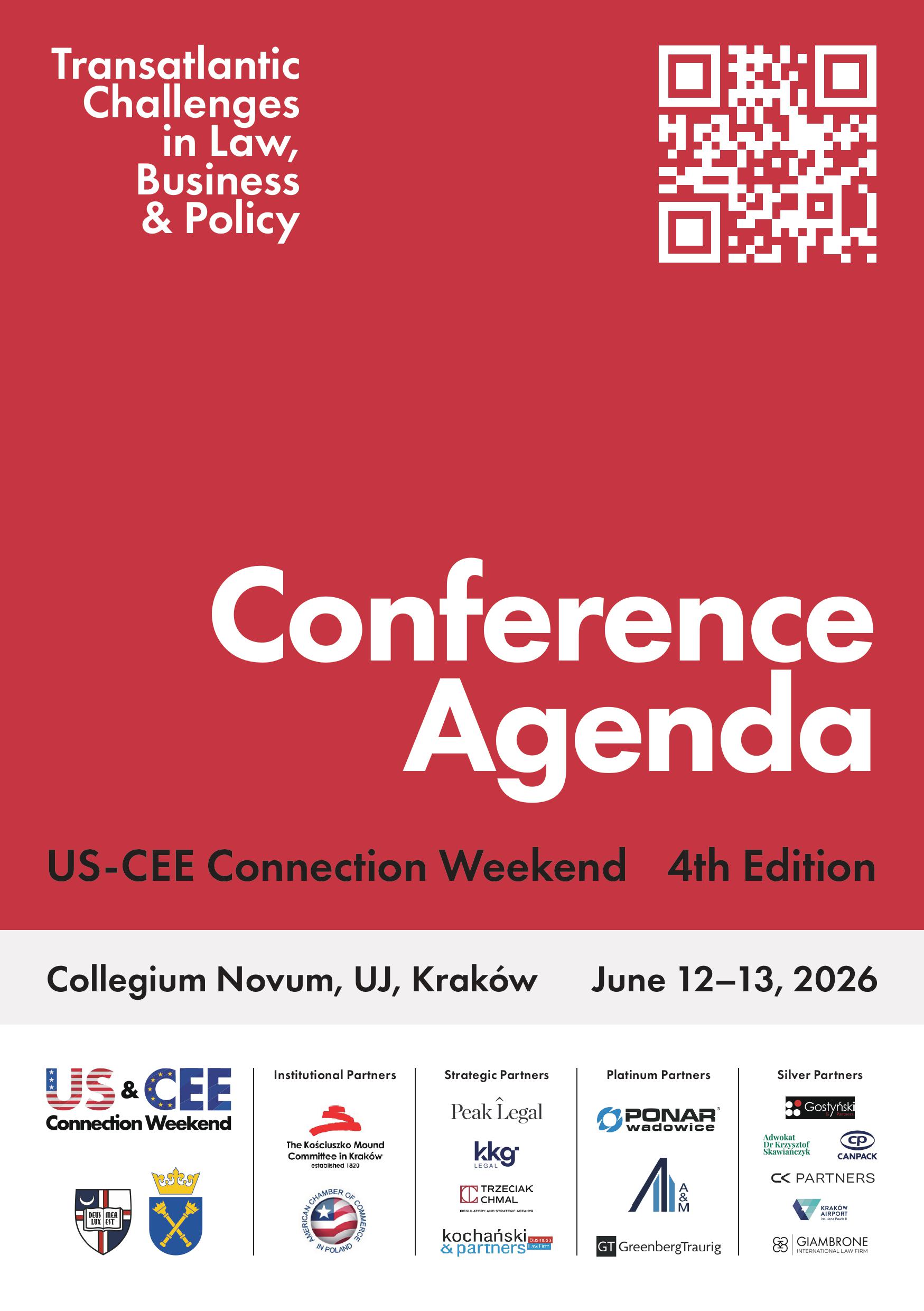 4th US-CEE Connection Weekend Conference Agenda Cover